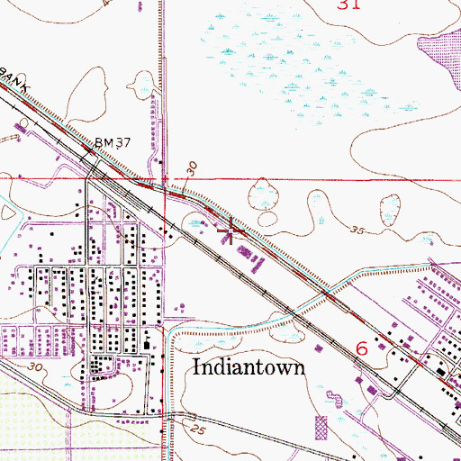 Topographic Map of Martin County Fire Rescue Station 24, FL