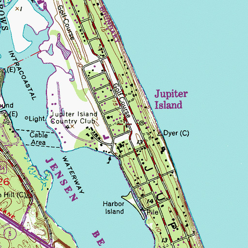 Topographic Map of Martin County Fire Rescue Station 34, FL
