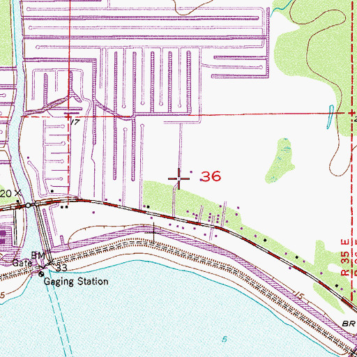 Topographic Map of Okeechobee County Fire Rescue Station 2 Treasure Island, FL