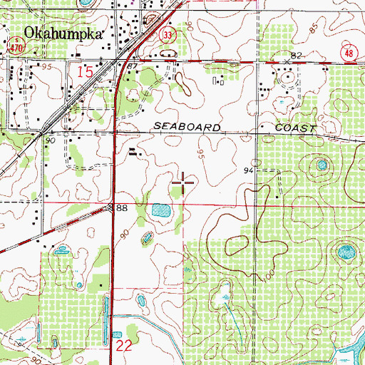 Topographic Map of Leesburg Fire Department Station 64, FL