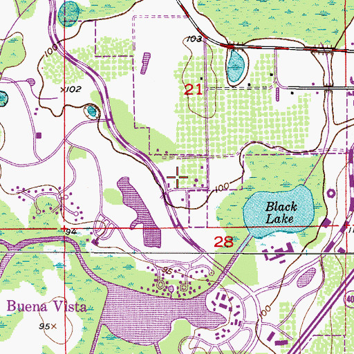 Topographic Map of Reedy Creek Fire and Rescue Station 4, FL