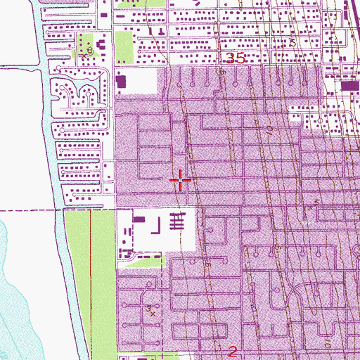 Topographic Map of Satellite Beach Police Department, FL