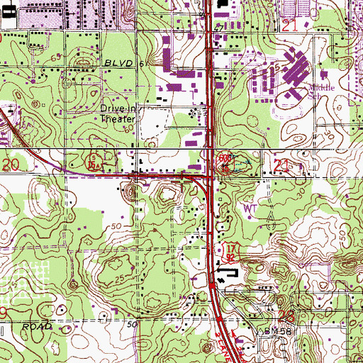 Topographic Map of Volusia County Sheriff's Law Enforcement Services Office District 2, FL