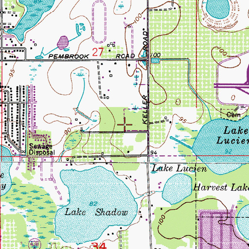 Topographic Map of Maitland Police Department, FL