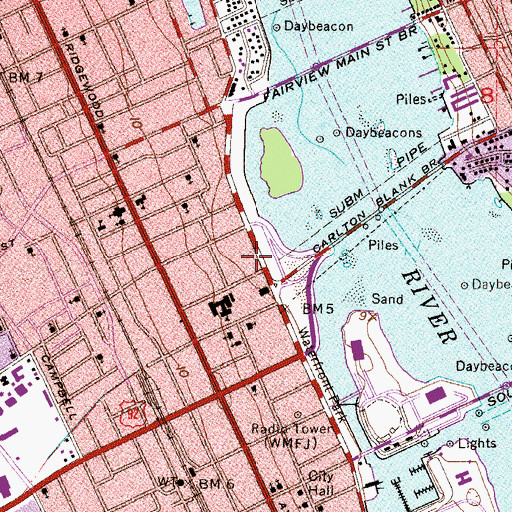 Topographic Map of Volusia County Sheriff's Office - Daytona Civil Division, FL