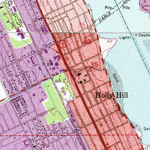 Topographic Map of Police Department Records, FL