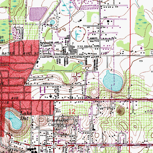Topographic Map of Lake County Sheriff's Office - Vehicles, FL