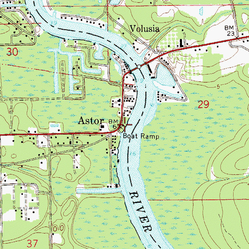Topographic Map of Lake County Sheriff's Office - Astor Substation, FL