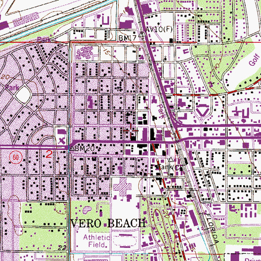 Topographic Map of Indian River County Sheriff's Office, FL