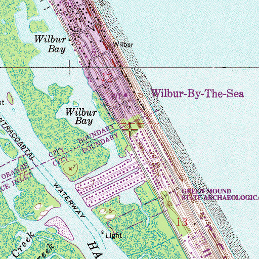 Topographic Map of Ponce Inlet Police Department, FL