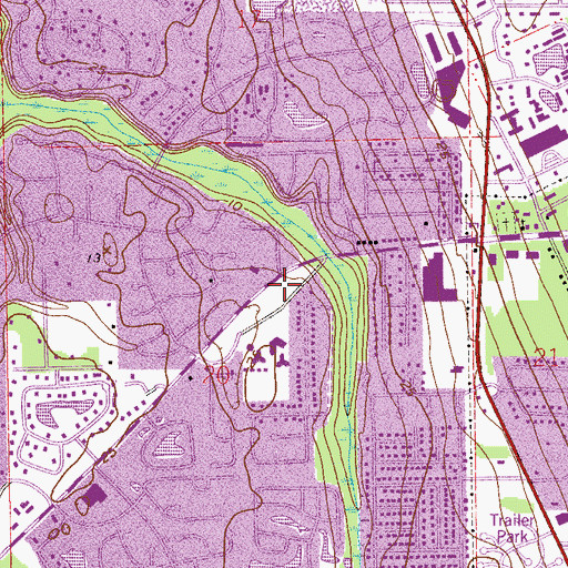 Topographic Map of Volusia County Sheriff's Office, FL