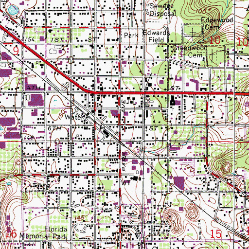 Topographic Map of Apopka Police Department, FL