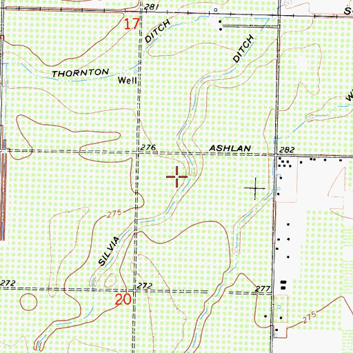 Topographic Map of Silvia Ditch, CA