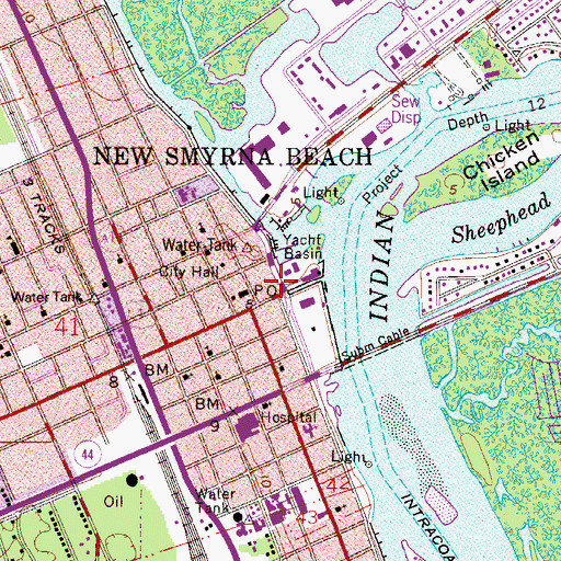 Topographic Map of Volusia County Sheriff's Office District 3 South, FL