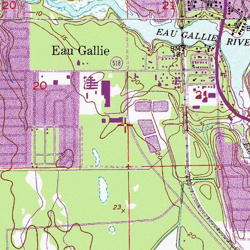 Topographic Map of Melbourne Police Department Headquarters, FL