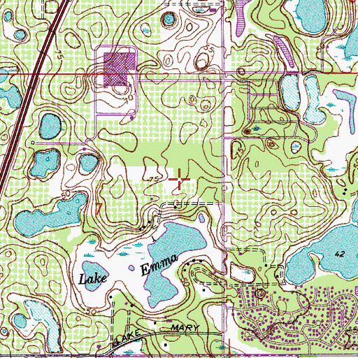 Topographic Map of Seminole County Sheriff's Office Lake Mary, FL