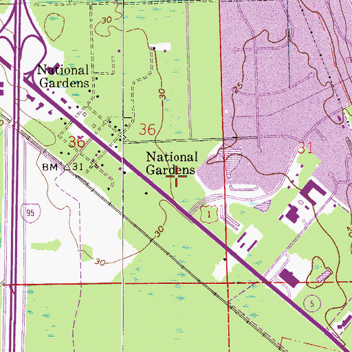 Topographic Map of Volusia County Sheriff's Law Enforcement Services Office District 3, FL