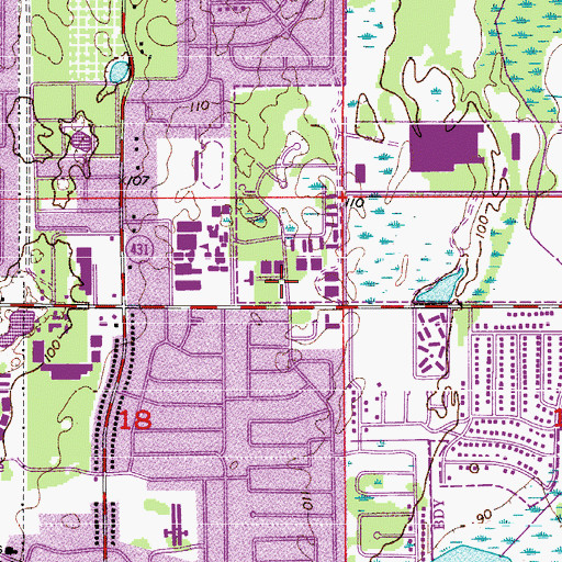 Topographic Map of Orlando Police Department Northwest Community Police Office, FL