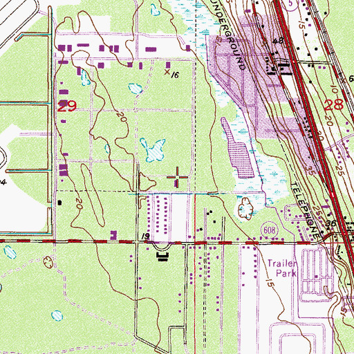 Topographic Map of Florida Highway Patrol Troop L, FL
