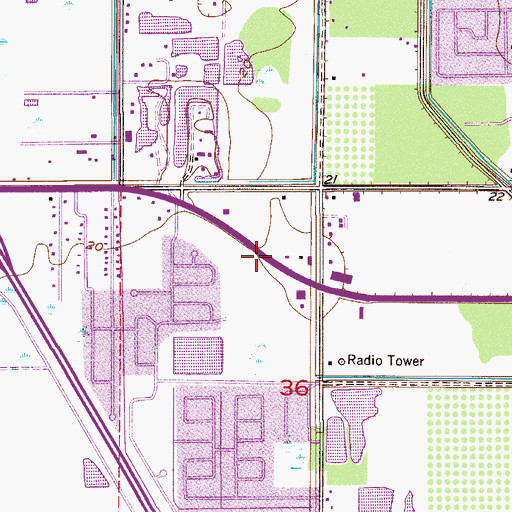 Topographic Map of Florida Highway Patrol Troop D Station, FL
