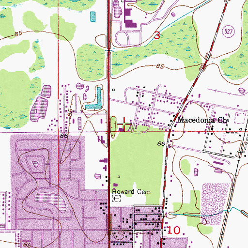 Topographic Map of Florida Highway Patrol Troop D - Kissimmee, FL