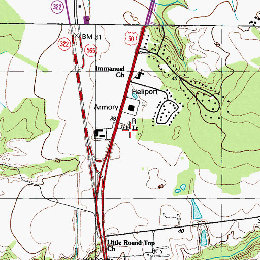 Topographic Map of Maryland State Police Easton Barrack I, MD