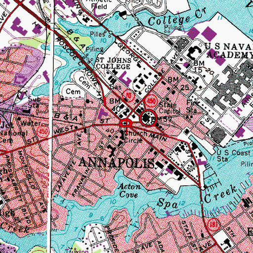 Topographic Map of Anne Arundel County Sheriff's Office, MD