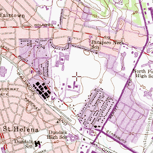 Topographic Map of Baltimore County Police Academy, MD