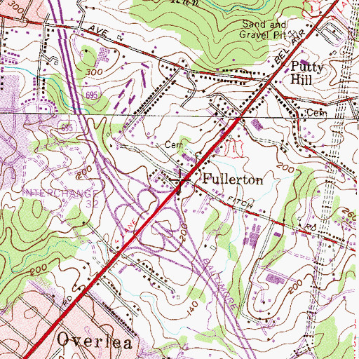 Topographic Map of Baltimore County Police Department Crash Team, MD