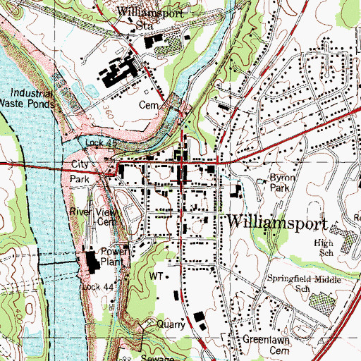 Topographic Map of Washington County Sheriff's Office, MD
