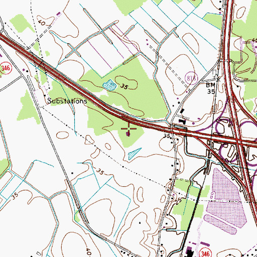 Topographic Map of Maryland State Police Berlin Barrack V, MD