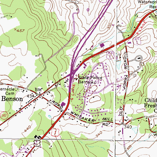 Topographic Map of Maryland State Police Bel Air Barrack D, MD