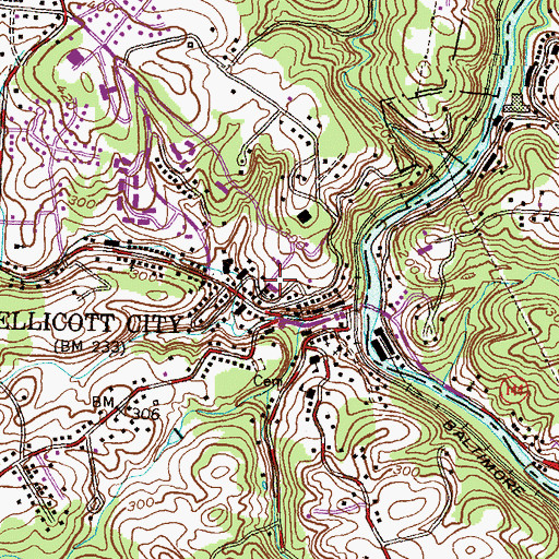 Topographic Map of Howard County Sheriff's Office, MD