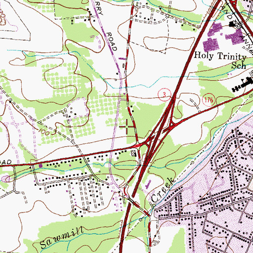 Topographic Map of Maryland State Police Glen Burnie Barrack P, MD