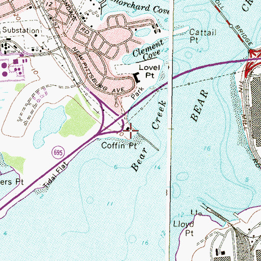 Topographic Map of Maryland Transportation Authority Police Headquarters, MD