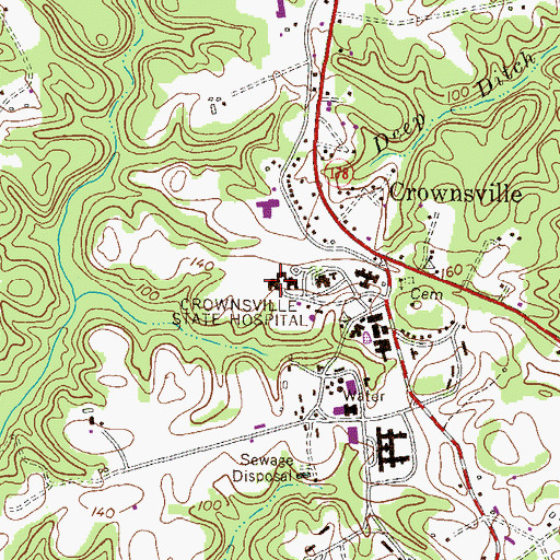 Topographic Map of Anne Arundel County Police Department Criminal Investigations Division, MD