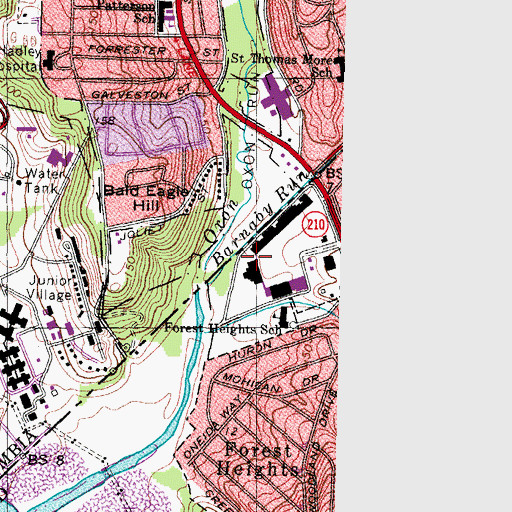 Topographic Map of Prince George's County Police Department District 4, MD