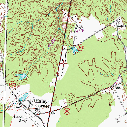 Topographic Map of Caroline County Fire and Rescue / Frog Level Volunteer Rescue Squad Rescue 5, VA