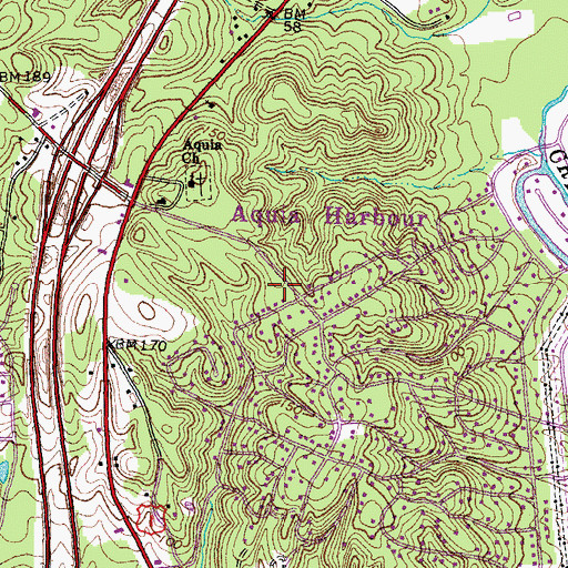 Topographic Map of Stafford County Fire and Rescue Department Station 9 Aquia Harbour, VA