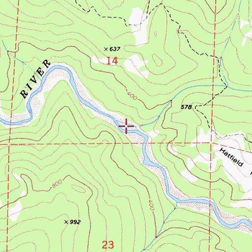 Topographic Map of Simpson Creek, CA