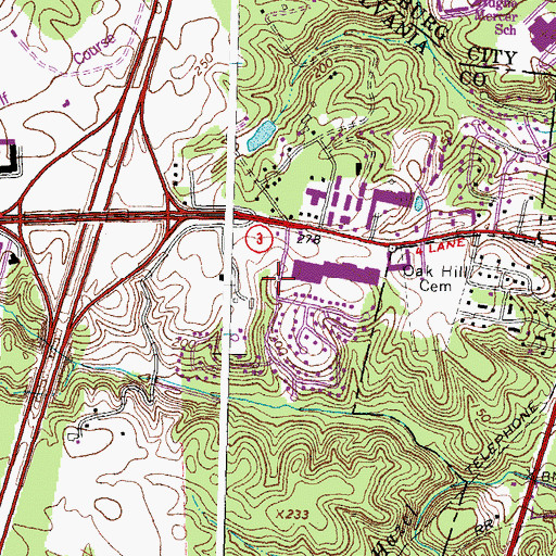 Topographic Map of Fredericksburg Fire Department Station 2, VA