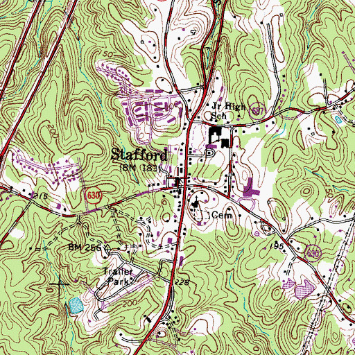 Topographic Map of Stafford County Fire and Rescue Department Fire Marshal's Office, VA