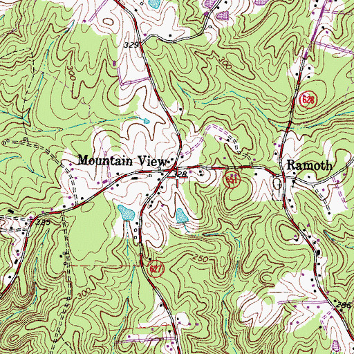 Topographic Map of Stafford County Fire and Rescue Department Emergency Medical Services Station 4 Mountain View, VA