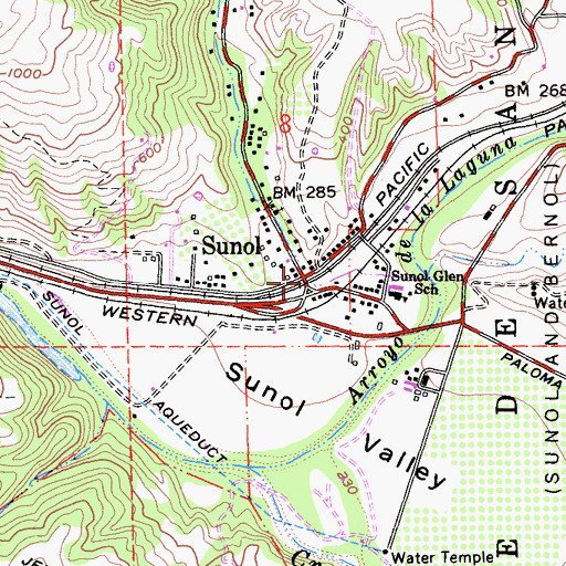 Topographic Map of Sinbad Creek, CA