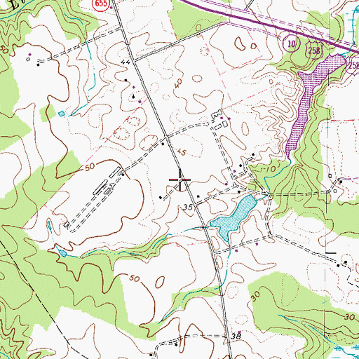Topographic Map of Isle of Wight Volunteer Rescue Squad, VA