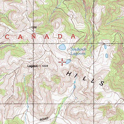 Topographic Map of Sindicich Lagoons, CA