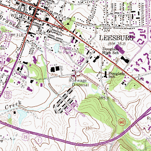 Topographic Map of Loudoun County Volunteer Rescue Squad Company 13, VA