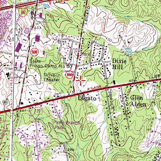 Topographic Map of Fairfax County Fire and Rescue Department Station 40 Fairfax Center, VA