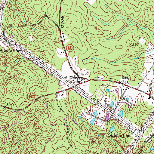 Topographic Map of Fairfax County Fire and Rescue Department Station 41Crosspoint, VA