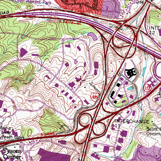 Topographic Map of Fairfax County Fire and Rescue Department Emergency Medical Services Training Center, VA